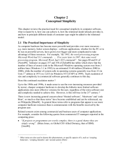 Chapter 2 Conceptual Simplicity