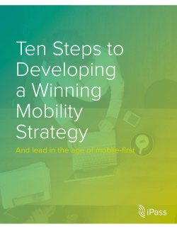 Ten Steps to an Enterprise Mobility Strategy