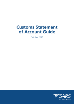 Customs Statement of Account Guide