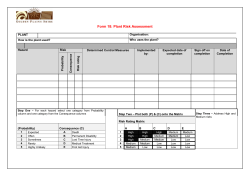Plant Risk Assessment