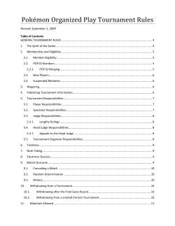 Pokémon Organized Play Tournament Rules
