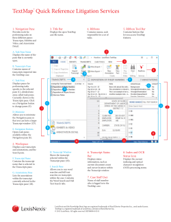 TextMap Quick Reference Card