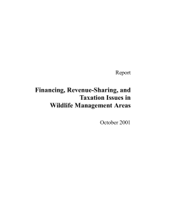 Financing, Revenue-Sharing, and Taxation Issues in Wildlife
