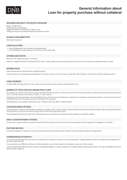 General information about Consumer loan for the real estate