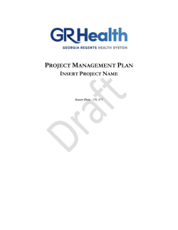 Project Management Plan Template