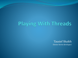 Playing With Threads