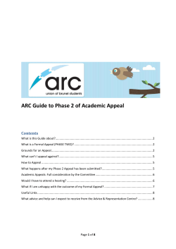 Grounds for an Appeal - Union of Brunel Students