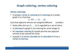 Graph coloring, vertex coloring