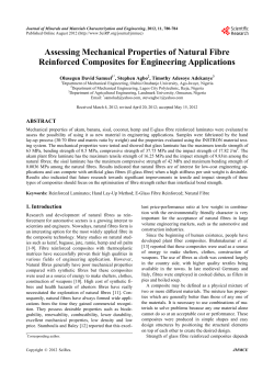 Assessing Mechanical Properties of Natural Fibre Reinforced