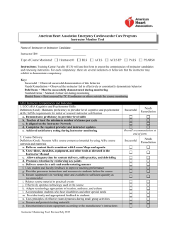 Instructor Monitor Form