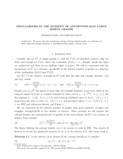 SINGULARITIES IN THE ENTROPY OF