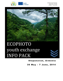 ECOPHOTO youth exchange INFO PACK