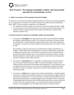 Best Practices - Developing meaningful, realistic, and