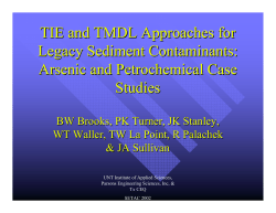 TIE and TMDL Approaches for Legacy Sediment Contaminants