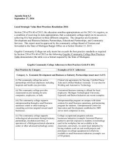 Agenda Item 6.3 September 27, 2016 Local Strategic Value Best