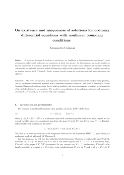 On existence and uniqueness of solutions for ordinary differential