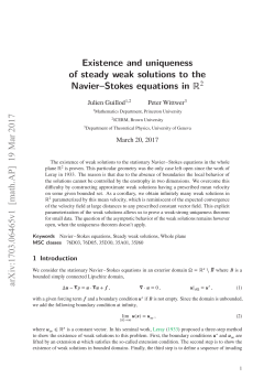 Existence and uniqueness of steady weak solutions to the