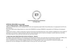 Council Welcome Ceremony. - International Confederation of