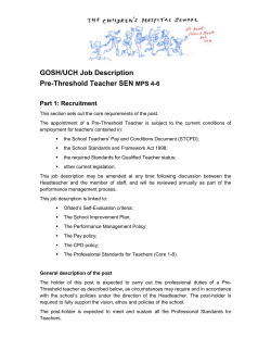 Example job description: