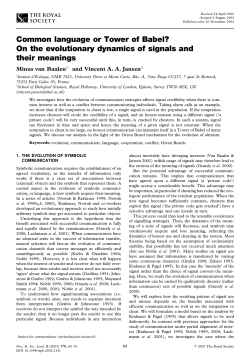 On the evolutionary dynamics of signals and their