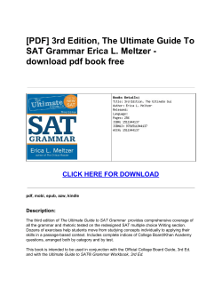 3rd Edition, The Ultimate Guide To SAT