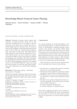 Knowledge-Based General Game Playing