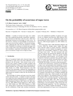 On the probability of occurrence of rogue waves