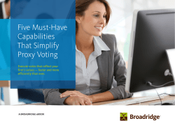Five Must-Have Capabilities That Simplify Proxy Voting