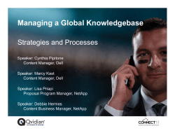 Managing a Global Knowledgebase