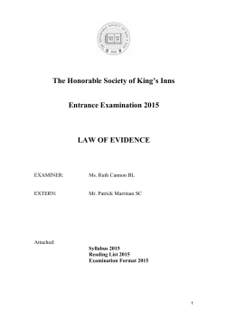 law of evidence