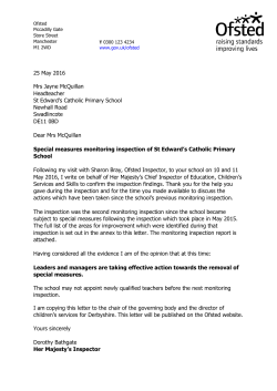 PostVisitLetter RI monitoring inspection