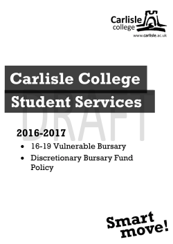 16 - 19 Bursary Policy