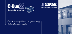 Quick start guide to programming C-Bus2 Learn Units