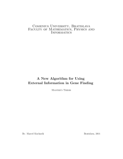A New Algorithm for Using External Information in Gene Finding