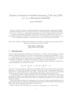 Existence of Integral m-Varifolds minimizing &int; |A| p and&int; |H| p>m