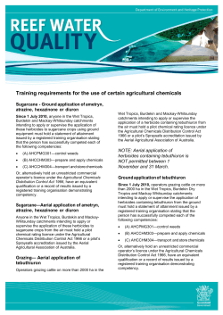 Training requirements for the use of certain agricultural chemicals