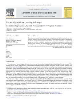 The social cost of rent seeking in Europe