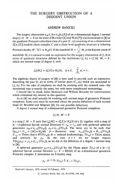 The surgery obstruction of a disjoint union