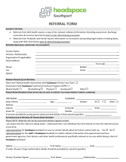 headspace Southport Referral Form