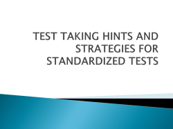 Test Taking Tips