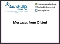 Session 1 – AD Ofsted