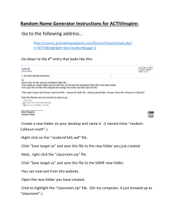 Random Name Generator Instructions for ACTIVInspire