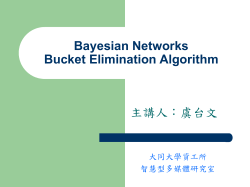 Bayesian Networks Variable Elimination Algorithm