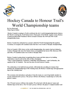 The 1961 World Champion Trail Smoke Eaters