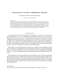 FINITE DYNAMICAL SYSTEMS - Oregon State Mathematics
