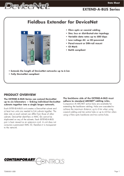 EXTEND-A-BUS Series - Fieldbus Extender for DeviceNet