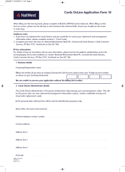 Cards OnLine Application Form 10