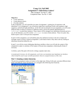Assignment 1: Writing, Changing, and Debugging a Java Program