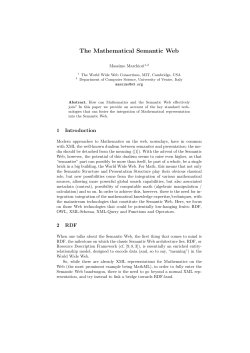 The Mathematical Semantic Web