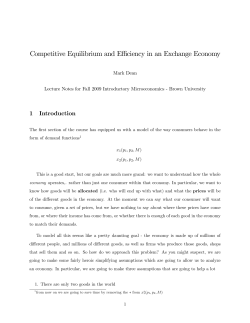 Competitive Equilibrium and Efficiency in an Exchange Economy